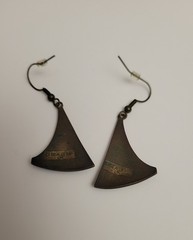 Vintage Sea Gems Celtic Lands Cloisonne Enamel Earrings