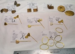 Vtg UNS Most Miriam Haskell Lockets Book Oval Dual Round Heart pendant Pin # 14