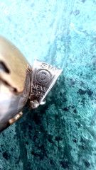 Vintage Mexican Sterling Silver World Globe Pendant 925 3D