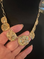 Vintage Faux Fire Opal Necklace Choker Bid Beautiful Sparkle Adjustable