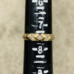 Vintage 14k Yellow Gold Art Deco Gypsy Oval Pave 2 Tone CZ Ring Band Size 7.5