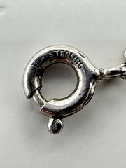 Vintage Meka Denmark Atomic Pendant Necklace Sterling Silver and Black Enamel