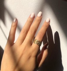 Dainty Anchor Mariner Link Chain Ring 18K Gold Filled Sterling Silver | Size 9