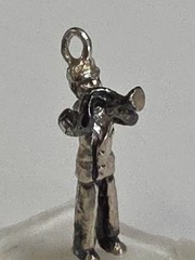 Sterling Silver ~ Horn Player Charm ~ MOVES! ~ Glenn Miller ~ RARE! ~ VINTAGE
