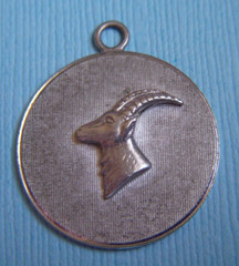Vintage Wells Capricorn goat zodiac sterling charm