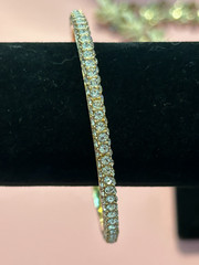 Juicy Couture Bracelet, Gold-Tone Pave Bangle Bracelet – Fashion Jewelry