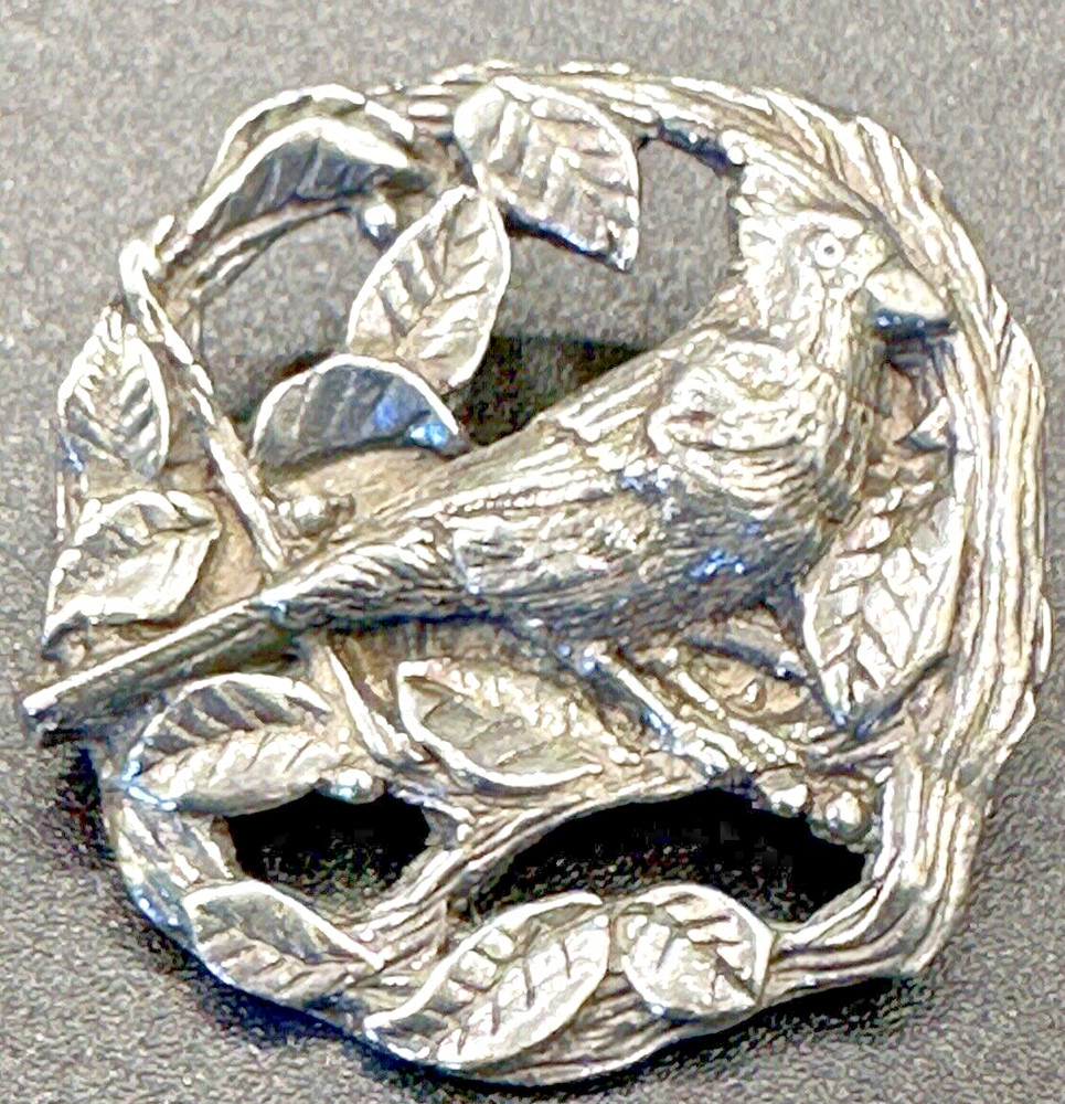 Vintage Signed Birds and Blooms Limited Edition Brooch