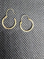 Vintage Stamped Solid 14kt Gold Hoop Earrings 0.43g New Old Stock!