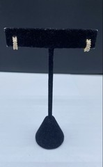 Sterling Silver 925 CZ Earrings Lot 3 Pairs Vintage Screw Back Drop Hoops 14g