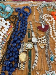 Vintage Box Lot COSTUME JEWELRY 5 Lbs 100+ Pieces All Wearable & Nice + Watches