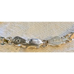 Vintage FAS Italy 925 Sterling Silver Double Link Chain Bracelet 7″ 4g