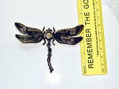 JOAN RIVERS XV CLASSIC COLLECTION Dragonfly Rhinestone Large Pin Brooch ENAMEL