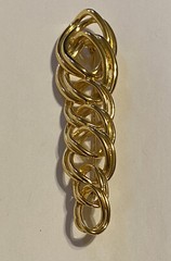 Vintage Napier Bar Pin Brooch Graduated Link Gold Tone 3.5 Inches 1980s