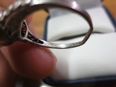 Vintage Platinum 10mm South Sea Pearl Ring w/ Diamond Accents (Size 5.50)