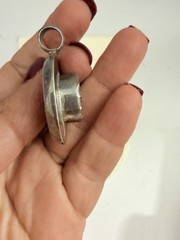 Vintage 925 Sterling Silver Huayruro Seed Pendant Good Luck Amulet