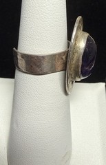 Vintage Sterling? Silver Amethyst Ring Size 5.25