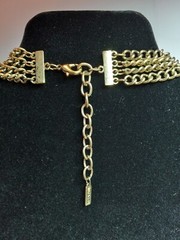 Vintage Sugarfix By Baublebar White/Gray Crackle 5 Strand Adjustable Necklace