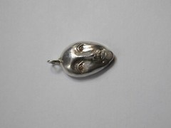 Modernist Vintage Sterling Silver 925 Necklace Pendant Art Bust Face Sculpture