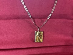 Vintage Necklace chain only silver tone metal EYE LINK STRONG 52″ 2 STRANDS
