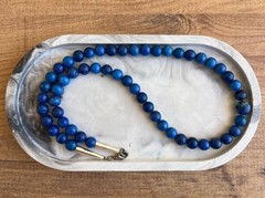 Vintage Southwestern Blue Lapis Sodalite Natural Stone Graduated Bead Necklace