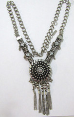 Baublebar Sugarfix Rhinesstone Tassel Pendant Necklace Silver 4*24