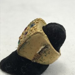 Vintage 18K HGE Plated Multi Color Crystals Unique Bold Look Ring varied sizes