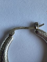 Sterling Silver Vintage Hoop Earrings 6 Grams
