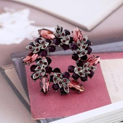 Flower Crystal Brooch For Women Fashion Pin Bouquet Rhinestone Brooches Jewelry