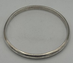 VINTAGE 1970’S HAND WROUGHT IC STERLING SILVER 925 BANGLE BRACELET 33.9
