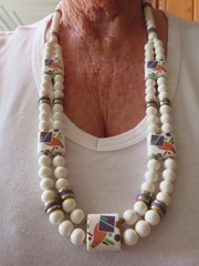 Authentic 1970’s-80’s Double Strand Japan Statement Necklace 30″