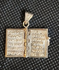 925 Sterling Silver Armenian Bible Book Pendant -Tsitsernakaberd Memorial