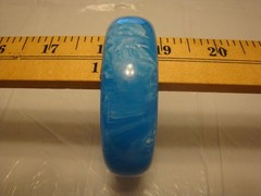 Restored Vintage 7/8″ Bakelite Bracelet! Marbled Bright Sky Blue/White Colors!