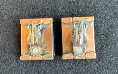 Vintage Rare Signed RENOIR Large Copper Modern Mid Century Clip On Earrings