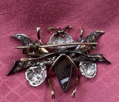 Vintage Pin Brooch Ladies Gold Bee Diamonds Rubies Opal Antique Estate