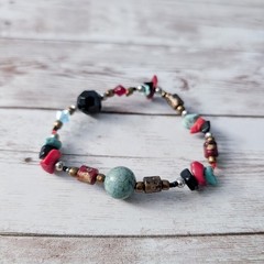 Vintage Multi Colored Stretch Bracelet