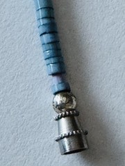 Vintage 16 Inch Hand Strung Colorful Hippie Silver And Plastic Beads Necklace