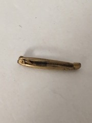 Lot Of (4) Bar Brooch Pins (2) Enamel (1) Gold Tone (1) Marked Gold Top As Is
