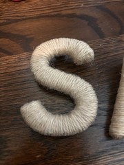 Twisted Rope Style Letter Pins S A N D Beige 3 1/2” for X-mas Stocking Or More