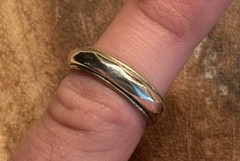 18k Gold H.G.E (Heavy Gold Electroplate) Vintage Unisex Ring! 16mm Diameter