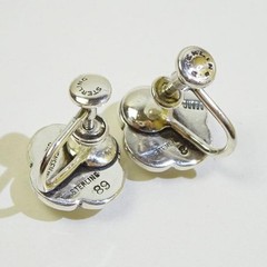 Georg Jensen Rose Flower Earrings No.89 Sterling Silver Vintage USA Rare