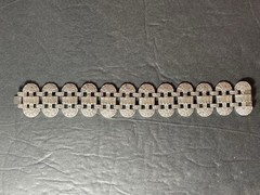 Beautiful 1950’s Rhinestones and Rhodium Plated Bling Bracelet
