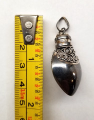 Vintage Sterling Silver Heart Keepsake Pendant 4.5 cm