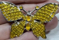 Lot Of 17 Pieces Of Costume Jewelry Evil Eye Dragonfly Brooches Butterfly Heart