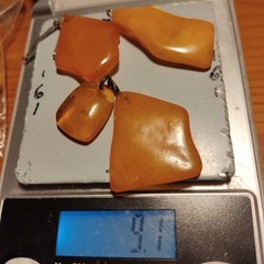 NATURAL OLD ANTIQUE BALTIC AMBER Pendant lot 9.1 gr