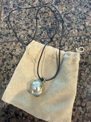 Rare Harmony Fairy Bell Necklace Vintage Silver Moon Stars Galaxy Charm Folk Art