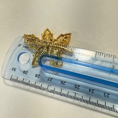 AAI Leaf Brooch Gold-Tone Intricate Detailing Vintage Style MCM