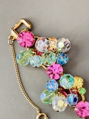 Vintage Verified JULIANA D&E Pastel Glass Beads Bracelet Brooch Earring Set
