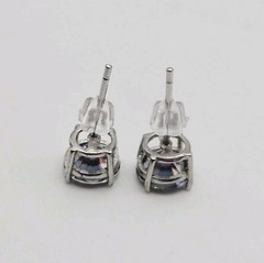 IBB Sterling Silver 1.00ct Mystic Topaz Post Back Earrings