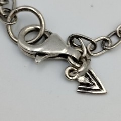 Vintage Silpada Sterling Silver 925 Onyx Textured Links 3 Rows Necklace 15.5″