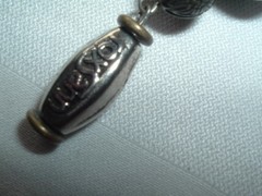 VINTAGE ROXSANN SIGNED RUNWAY ETCHED LINK CHUNKY BRASS DANGLE CHARM NECKLACE